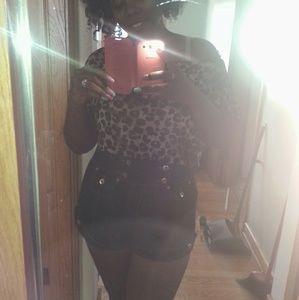 High waisted Denim shorts